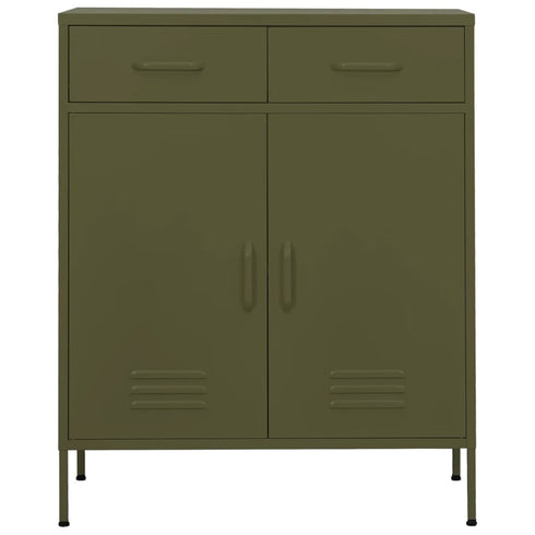 Lady Jillian -  Storage Cabinet Olive Green 80x35x101,5 cm Steel - Model 2